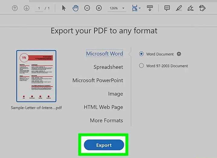 2. Export the PDF