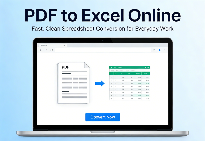 PDF to Excel Online – Fast, Clean Spreadsheet Conversion for Everyday Work