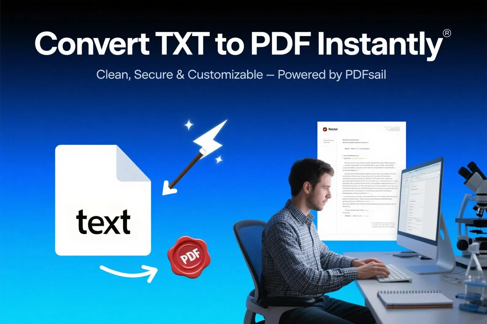 Convert TXT to PDF Online